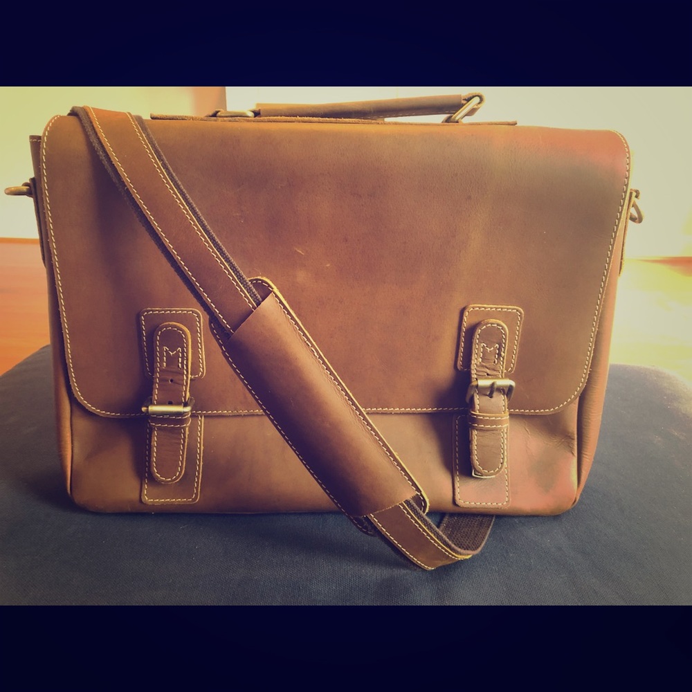 Lab top leather bag